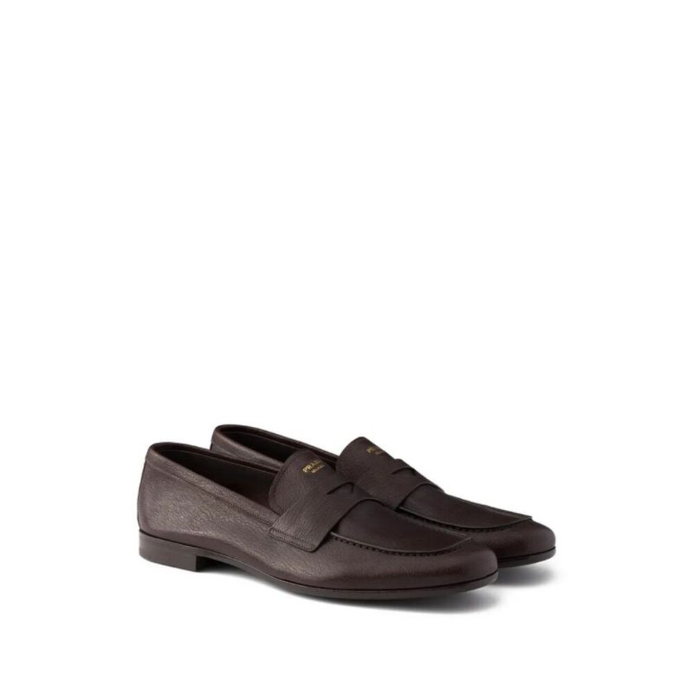 Prada Men Leather Loafers With Band - Picture 4 of 5
